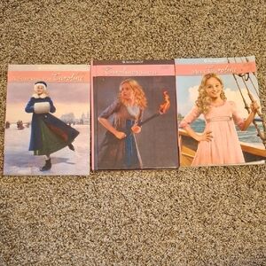 American Girl Caroline Book Set with Blue, Pink & Green Covers Sold As A Set